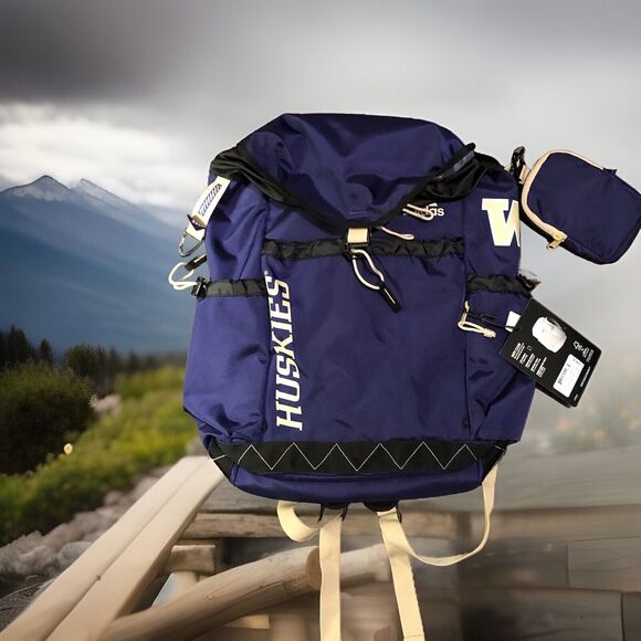 Adidas Washington Huskies Utility Premium Backpack Purple Gold Black Collegiate